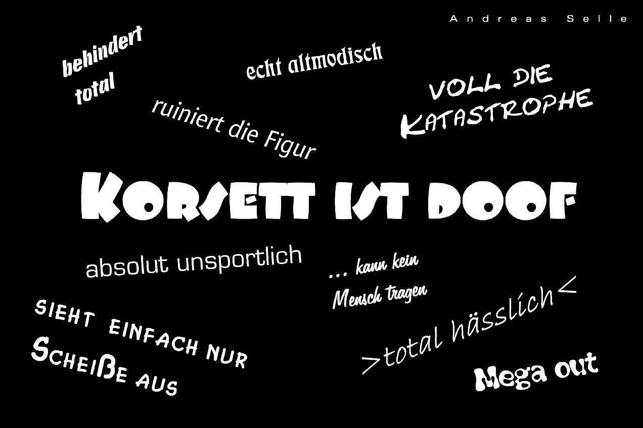 Deckblatt des Dokuments "Korsett ist doof" zur Information der Teenager über Skoliose