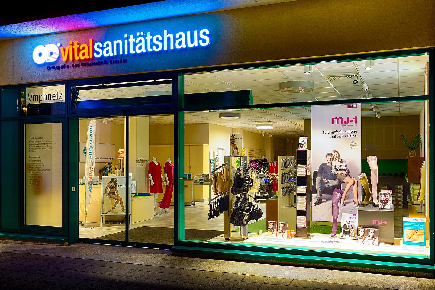 Außenansicht des Vital-Sanitätshaus Dresden Lockwitzer Straße Ansicht von außen unseres Sanitätshauses auf der Lockwitzer Straße in Dresden