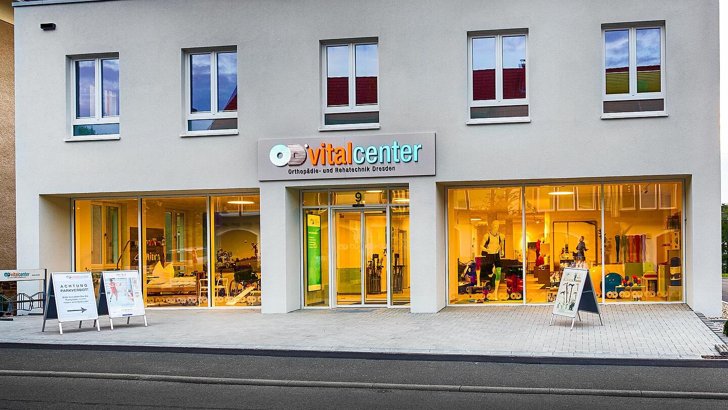 Außenansicht des Vital-Center Dresden Fetscherstraße Ansicht des Hauses des Vital-Centers Freiberg auf der Scheunenstraße