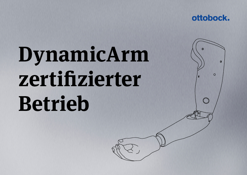 DynamicArm-zertifizierter Betrieb von Ottobock digitaler Nachweis als DynamicArm-zertifizierter Betrieb von Ottobock
