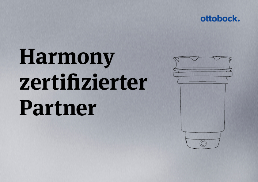 Harmony-zertifizierter Partner von Ottobock digitaler Nachweis als Harmony-zertifizierter Partner von Ottobock